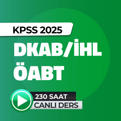 2025 DKAB/İHL Öğretmenliği ÖABT Canlı Ders - 1