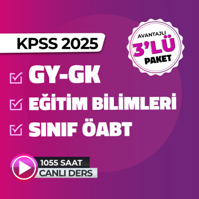 2025 GYGK + Eğitim Bilimleri + Sınıf ÖABT Canlı Ders - 1